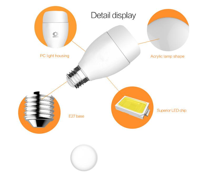 6W E27 240V WIFI Lamp Wireless LED Light Bulb