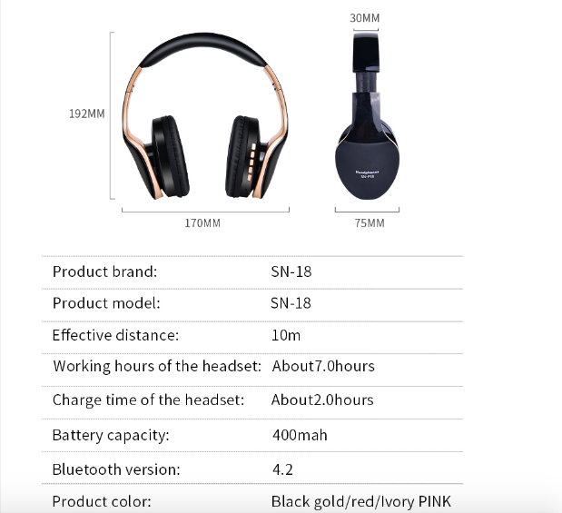 Foldable Stereo Headphone