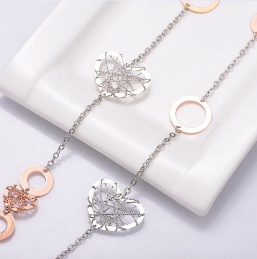 Geometric Circles Charm Hollow Ball Heart Pendants