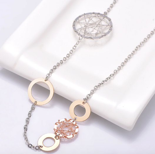 Geometric Circles Charm Hollow Ball Heart Pendants