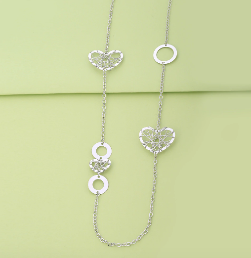 Geometric Circles Charm Hollow Ball Heart Pendants