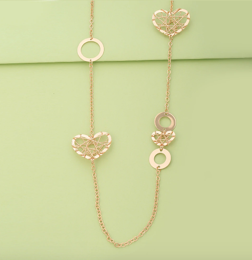Geometric Circles Charm Hollow Ball Heart Pendants
