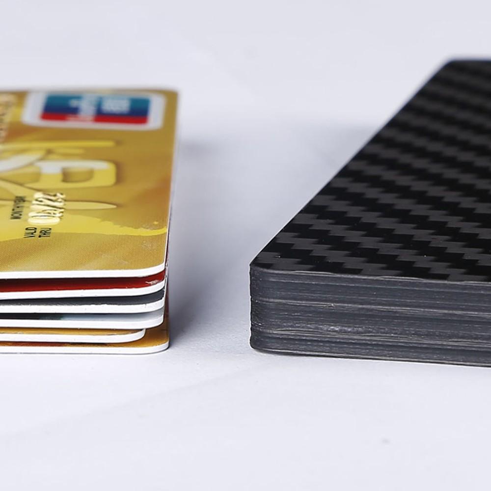 Real Carbon Fiber Magnetic Card Holder Wallet - 4 Layer