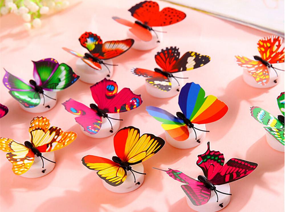 LED 3D Butterfly Wall Lights (10 Pieces)