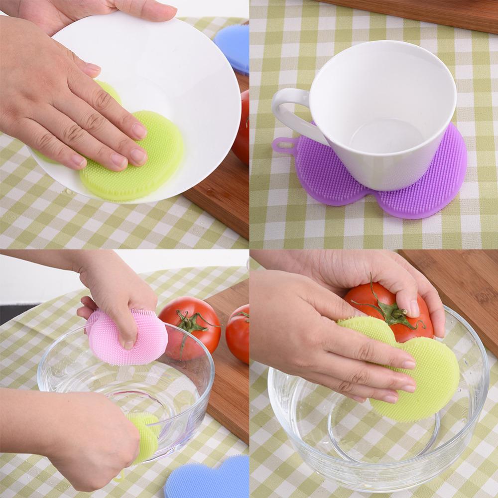 Heat Resistant Silicone Dish Sponge (set of 4)