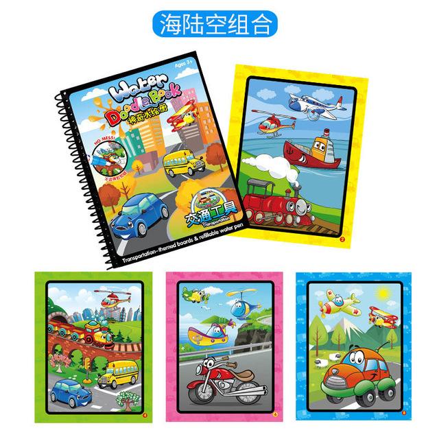 Magic Water Drawing Book Coloring Book Doodle with Magic Pen Painting Board Juguetes For Children Education Drawing Toy