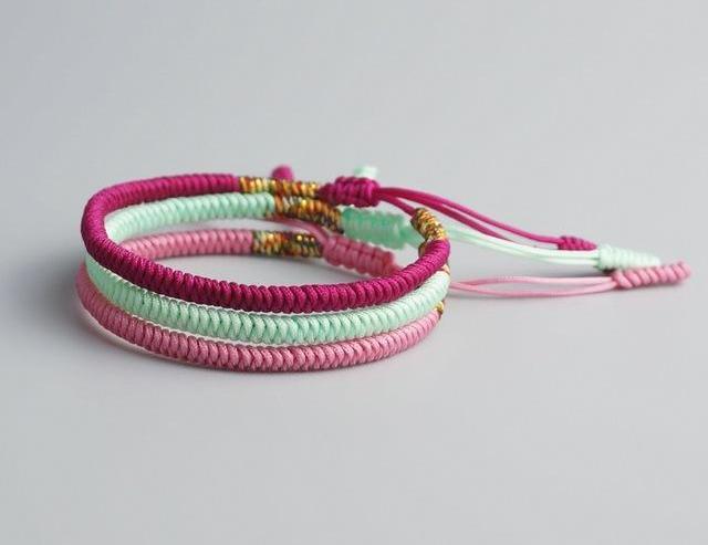 Handmade Buddhist Knots Rope Bracelet