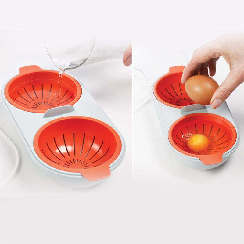 PERFECT POACH - MICROWAVABLE DOUBLE EGG POACHER