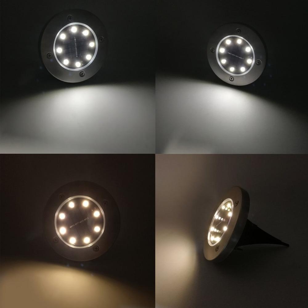 Solar Powered LED Disk Light (4-Pack)